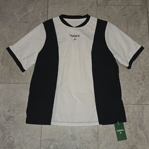 HALARA Women's Black and White Short Sleeve Tee